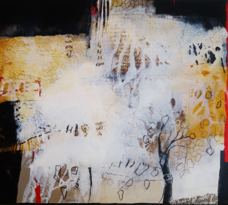"HERBSTWIND"  Mixed Media, Leinwand, 80x70