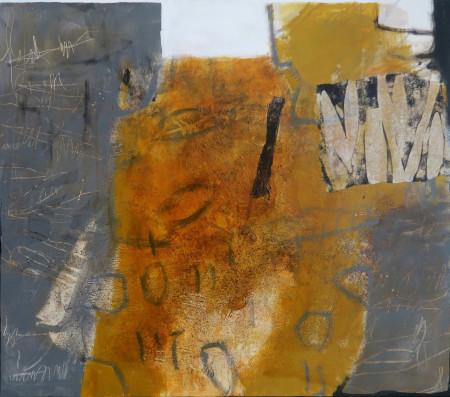 "SPUREN"  Mixed Media, Leinwand  80x70